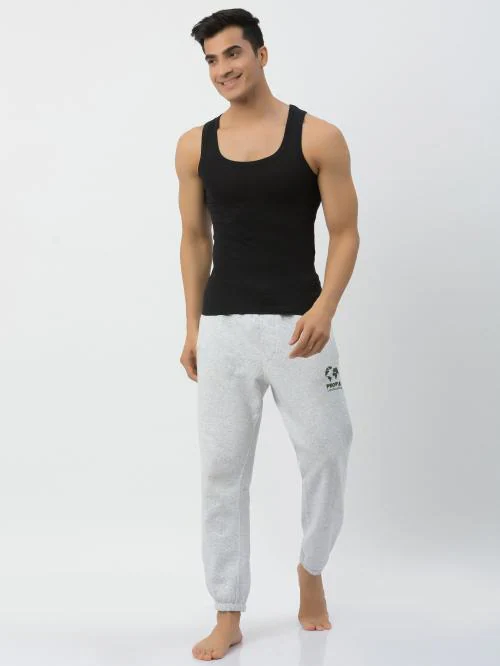 John Players Classic Cotton Vest in Black