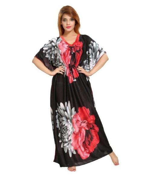 Diljeet Women's- Kaftan/Nighty/Maxi/Gown Red