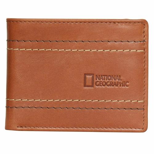 National Geographic PLANET Leather (Goat) Tan 14L Mens Wallet (NW0252)