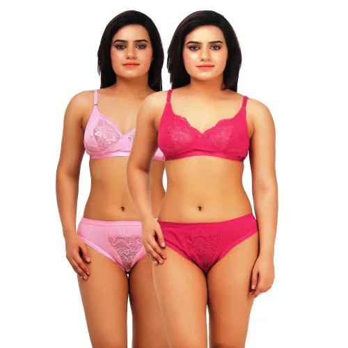 TCG Designer Honeymoon Bra & Panty set Combo made by soft Cotton Fabric