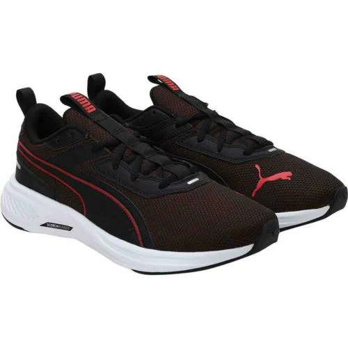 Puma Men's Scorch Runner Sports Running Shoes- Black/High Risk Red