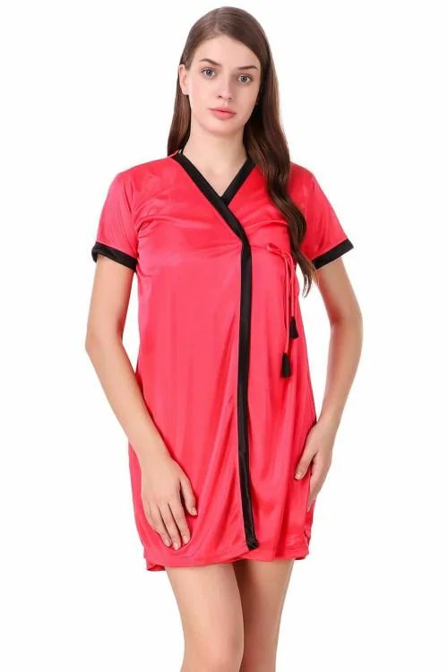 Buy Fasense Women Satin Sleepwear & Nightwear Babydoll Slip Set Online