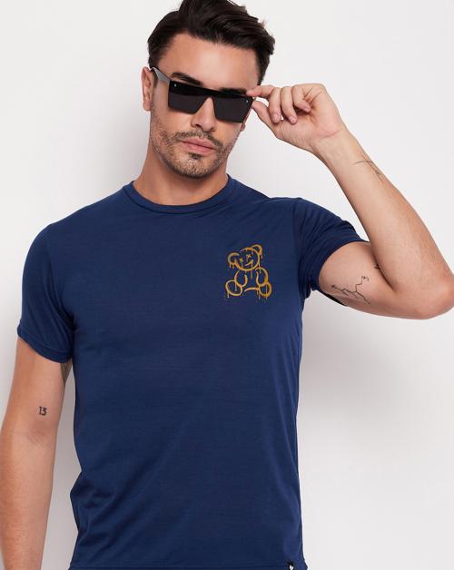 Buy NUEARTH Men's Cotton Blend Half Sleeves Printed Round Neck Tshirt