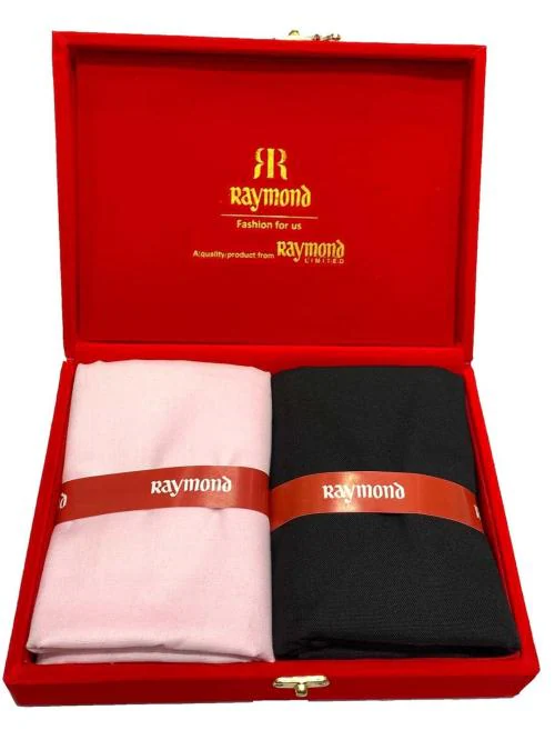 Raymond Polycotton Light Pink Shirt & Trouser Fabric in Velvet Box Packing (Shirt-2.30 m, Pant-1.20 m)Velvetta-13