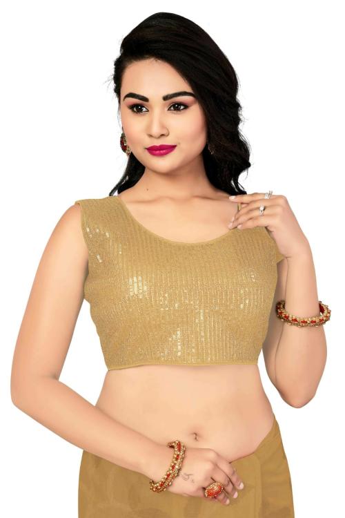 36 TO 40 ALTERABLE CHIKU COLOR BRIDAL BLOUSE