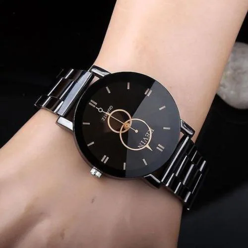 ILOZ New Stylish Trendy Rich Look Black Steel belt New Designer watch for women premium quality Latest new fashionable black Analog wrist watch for girls