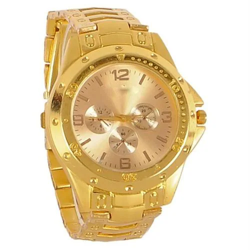 Acnos Analog Gold Dial Gold Strap Watch For Men - (GOLD)