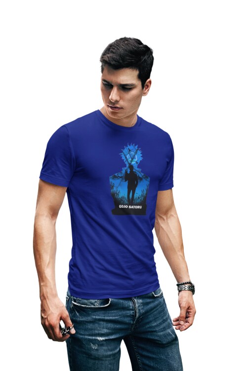 Royal Blue - Large Blue Gojo Sataru Jujutsu Kaisen T shirt For Men TeesTheDay