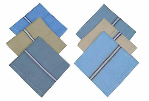 LIght colour 100% Cotton Handkerchief For Men, Pack of 6