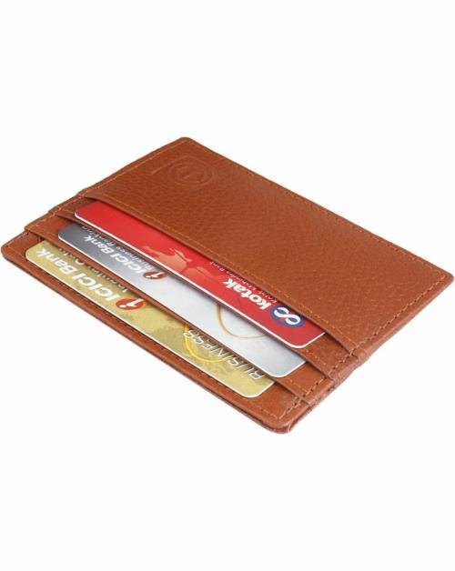 TnW Tan Genuine Leather Card Holder