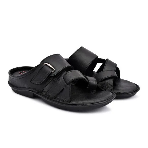OBUCA -MAKE YOUR OWN CLASS Genuine Leather Sandal / Slipper For Men_UK 9_Black