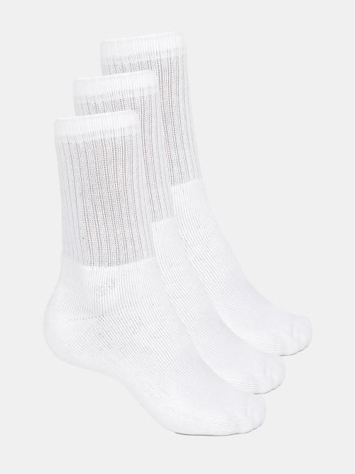 Jockey 7030 Men's White Solid Cotton Blend Pack of 3 Socks