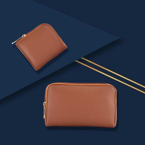 LaFille Multipurpose Travel Pouch Money Cash Pouch Handbag with Coin holder | Tan