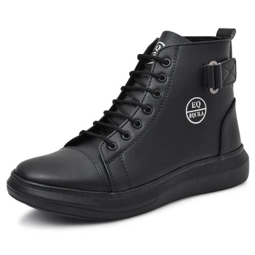 Equila Men EQ-CHAIN Boots, Safety Shoes, Trekking Shoes For Men - BLACK