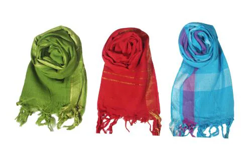 NAM NALINAM Women's Dupatta Plain Cotton Multicolor Stoles/ Scarfs/ Shawl Combo (Pack of 03) JM023
