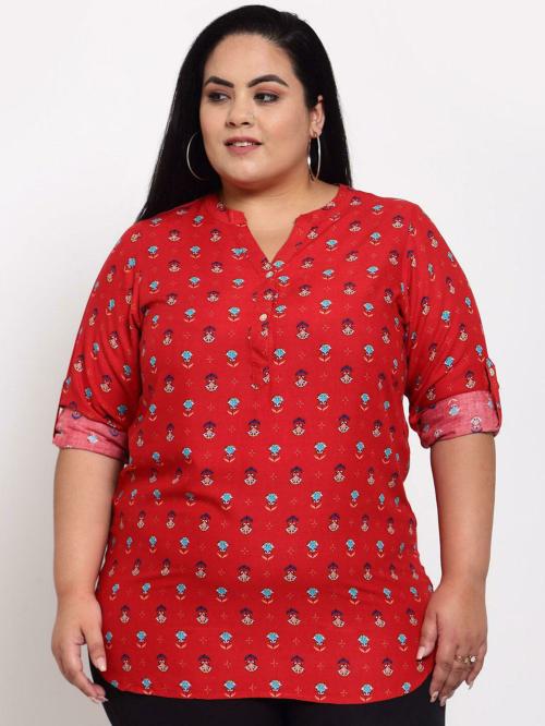 plusS Women Red Printed Top