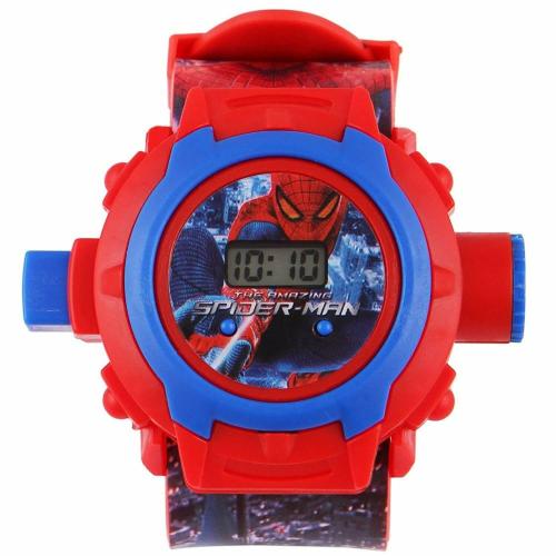 MVS LED Digital Projector Kids Watch With 24 Cartoon Images -Spider man