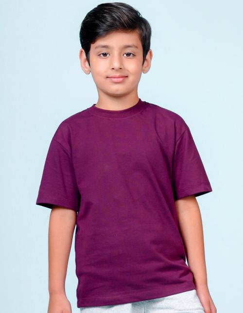 Nusyl Boys Solid Wine Oversized T-shirt