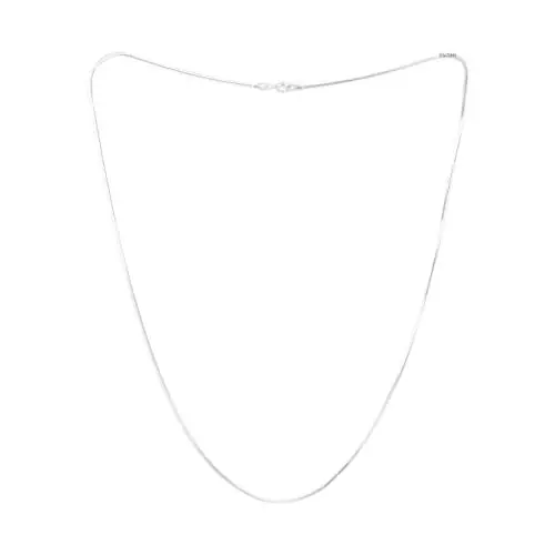 ELOISH 92.5% Sterling Silver Sleek Thin Shinny Short Length Chain for Kids, Girls and Slim Women