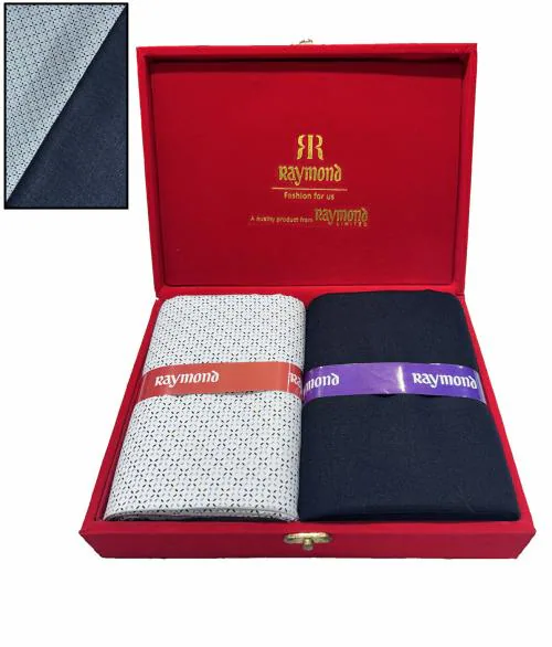Raymond Printed Cotton Shirt & Trouser Fabric in Velvet Box Packing (Shirt-2.25 m, Pant-1.20 m)Velvetta-290