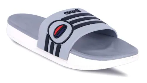 Aadi Men's Gray Synthetic Leather Daily Casual Slider