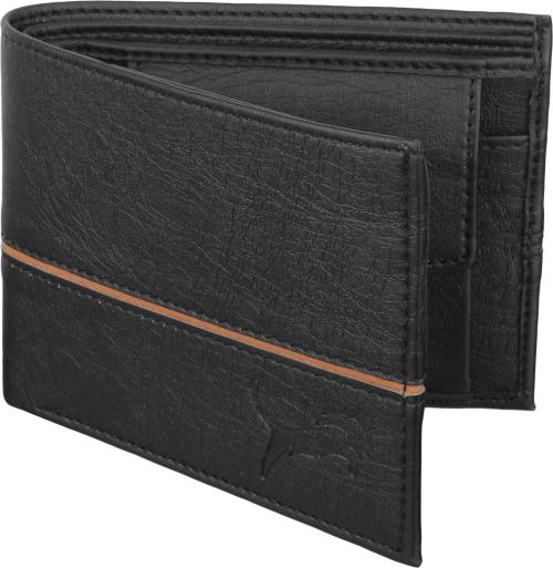 Wildedge Black Artificial Leather Wallet For Men