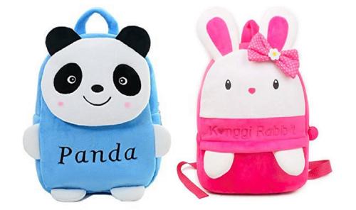 Kiddiewink Soft Plush Cartoon School Backpack Bag For Kids (2 to 6 Years) Pack of 2