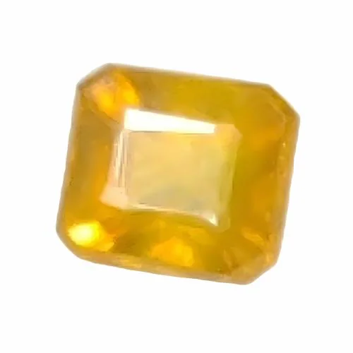 Arsuvi Pukhraj 100% Original & Natural 7.25 Ratti Certified AAAA+ Gemstone Pokharaj/Pokhraj Astrological Yellow Sapphire Stone (7.25 Ratti / 6.59 Carat)
