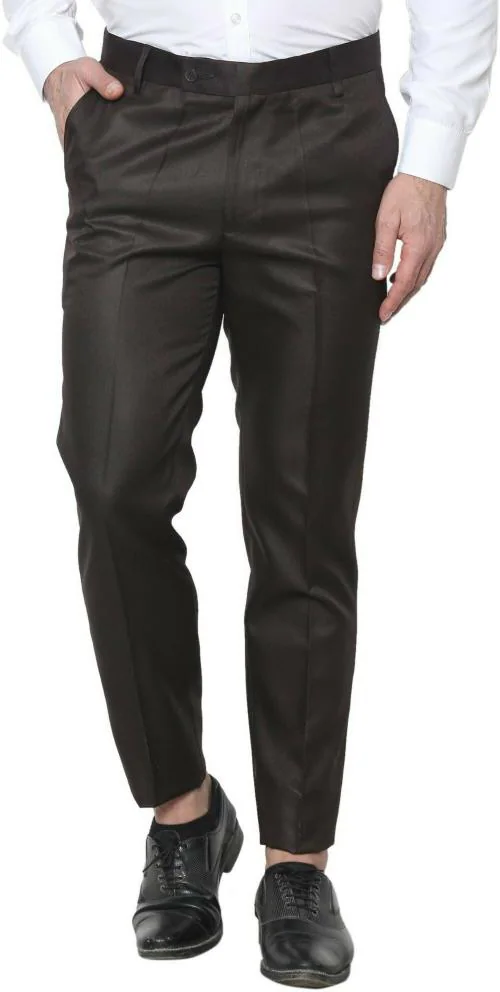 Men Viscose Rayon Formal Trouser