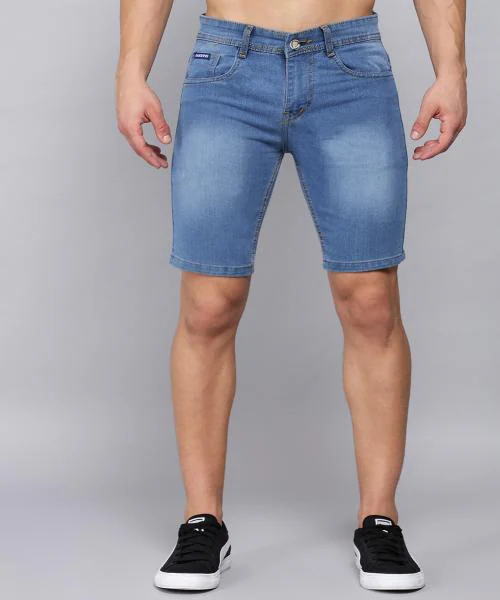 DAKWINS Men's Denim Washed Blue Shorts (DKW-MS-WASH-CP-BL)