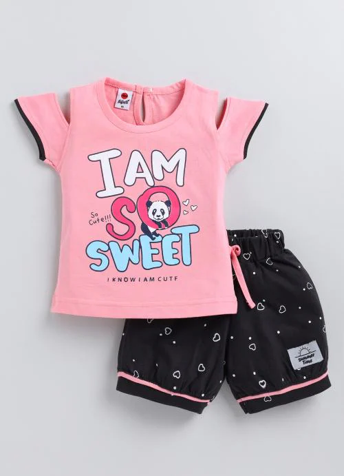 Twirl into Trendy Adventures with Mars Infiniti: Pure Cotton Magic for Kid Girls - Top, Crop, and Skirt Set - Unleash Playful Style and Endless Smiles!
