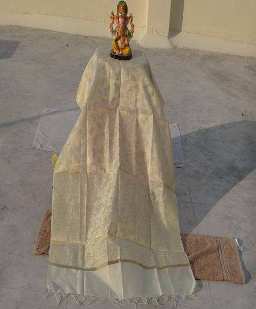 Abhirupa Pure Silk Self Design Women Dupatta ()