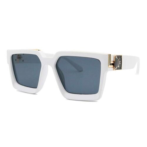 ELEGANTE Square Grey Sunglasses For Men And Women