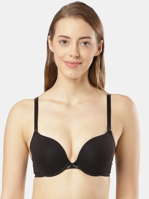 jockey Women Padded Under Wired Black Push-Up Bra