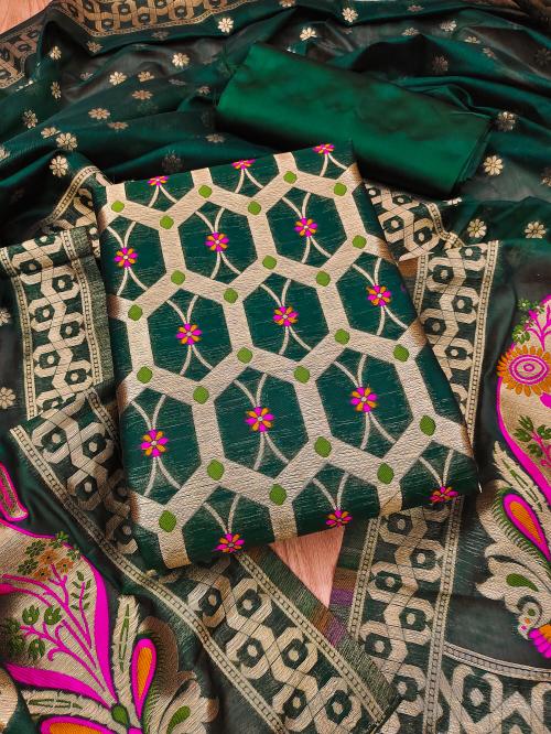 Panzora Cotton Silk Unstitched Dress Material