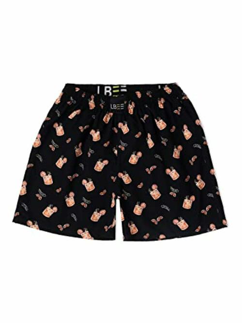Lbee Boys Black Printed Cotton Short Boxer