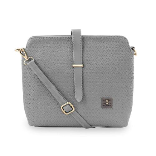ESBEDA Grey Color Twill Emboss Sling Bag For Women (S00100009-59)