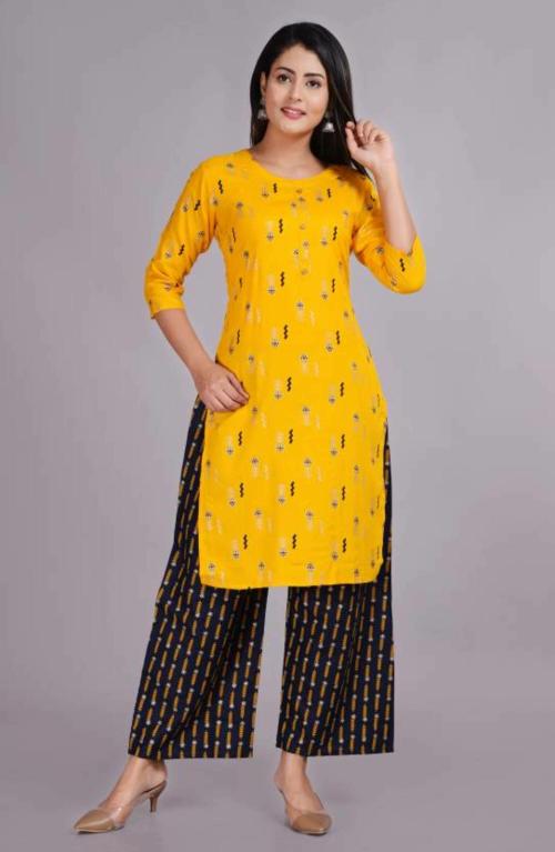 SANHA GARMENTS Women Kurta and Palazzo Set Viscose Rayon