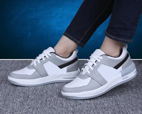 HIDA Half Jordan Trendy Sneakers For Men (Grey)