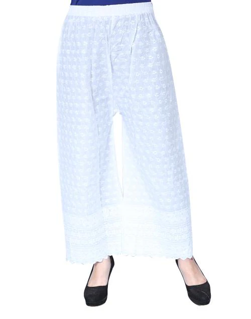 Arixty Cotton Chicken Palazzo White