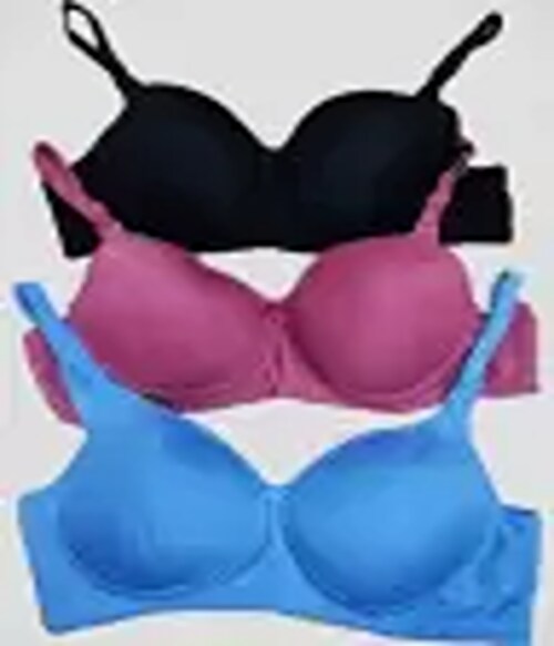 BoLeeM Pack Of 3 Women Full Coverage Light Padded Bra-50-Size-36-Colour-Multicolor