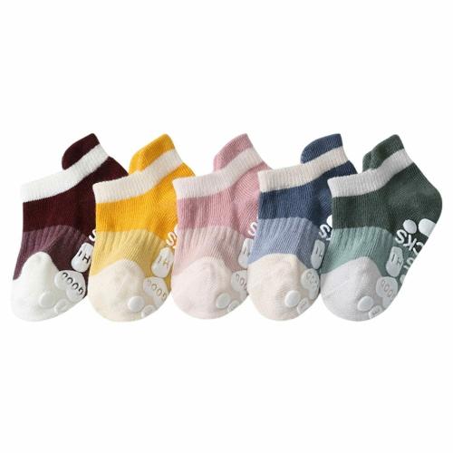 Youstylo Multicolor Cotton Crew Socks for Kids (1 to 3 Years, Pack of 5) | Cotton Socks | Ankle length | Cotton Socks | Ankle length