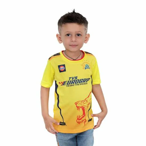 Pariferry Chennai Super Kings IPL Jersey Half Sheeve IPL T-Shirt for Kids Blue 8-9 Y
