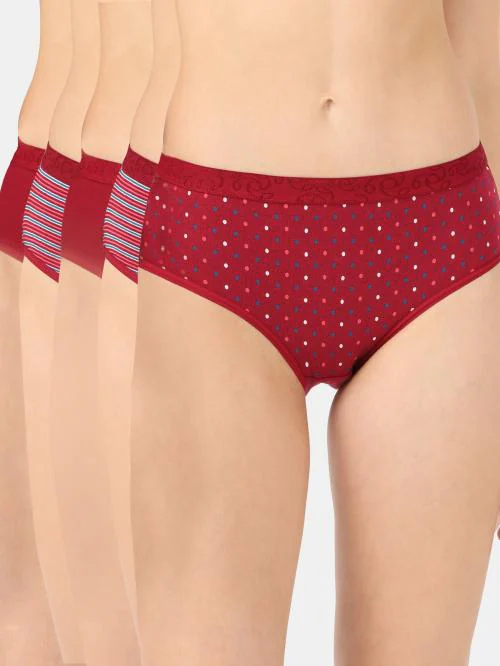 Buy Jockey Women Assorted Cotton Stretch Hipster Briefs Pack Of 5 Online at  Best Prices in India - JioMart.