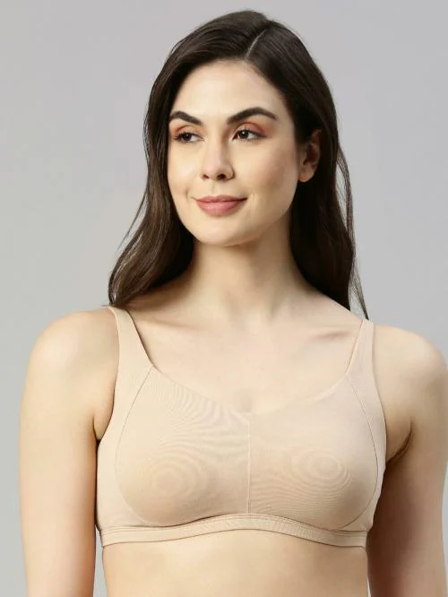 Enamor A058 Eco-antimicrobial Cotton Minimizer Bra for Women- Full Coverage, Padded and Wirefree