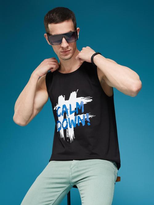 Smartees Men Black Gym Vest