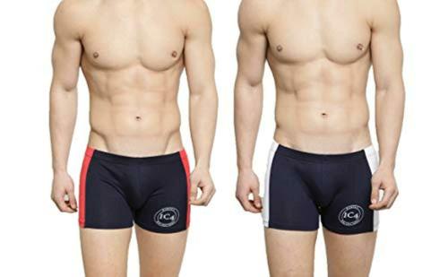 IC4 Men Black Solid Cotton Trunk - XL (Pack of 2)