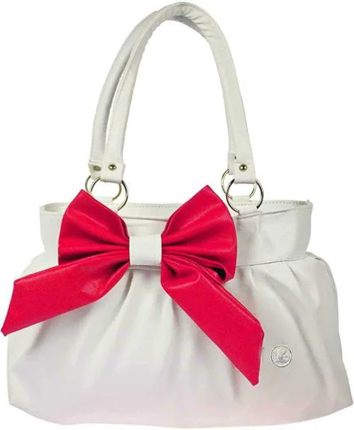 JG Shoppe Women's Handbags Sling Bag Purse Shoulder Bags Stylish Large Multi Purpose Travel Compartments Quilted Work Ladies Party Wear, Casual, Formal, College/ Office Girl Handbag (Red White)