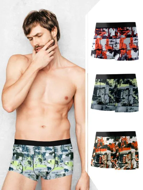 ZERPOI Men's Underwear Innerwear & Briefs for Comfort and Style for Andar Wear Antimicrobial Regular Fit Solid Trunks with No Marks Waistband (Pack of 3) (SIZE L)