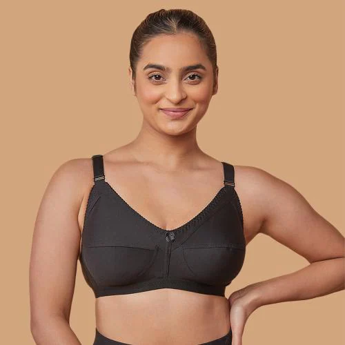 MAASHIE Women T-Shirt Non Padded Bra  (Black)
